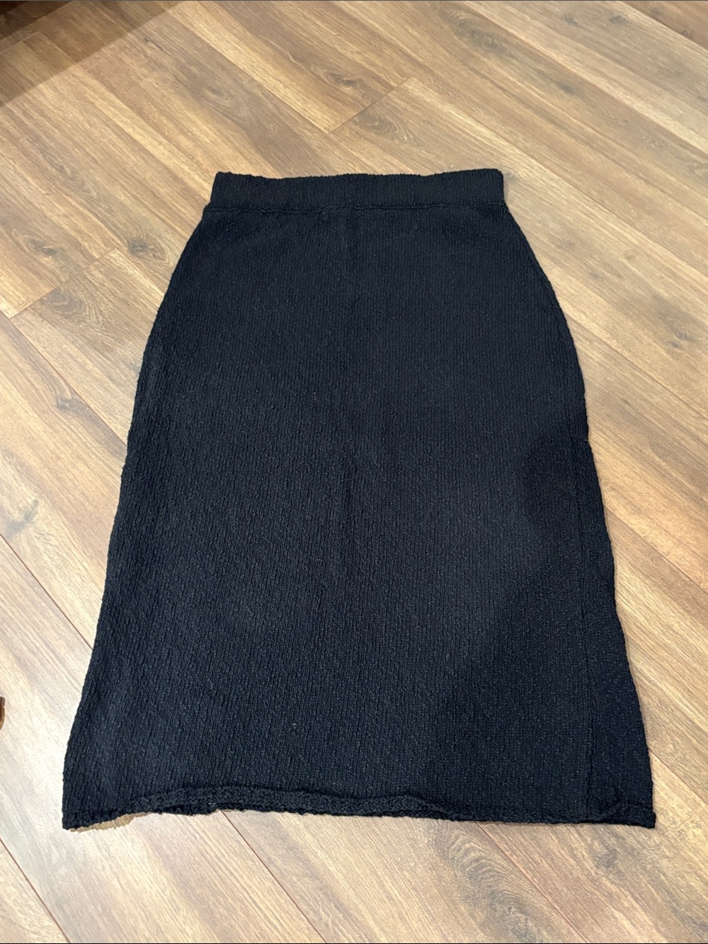 Poppy Barley Black Knit Pencil Skirt